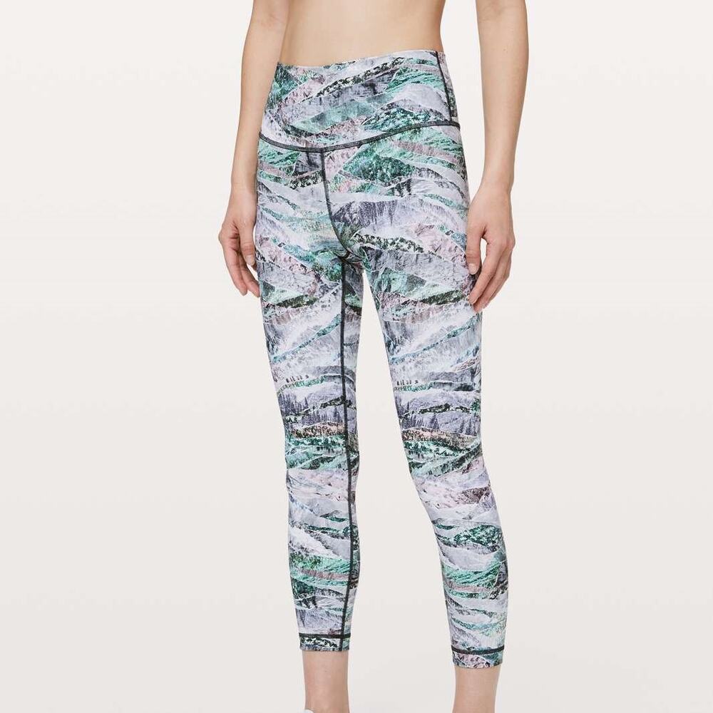Lululemon Wunder Under 25 Luxtreme Leggings Size 6 Springscape Yoga Tight